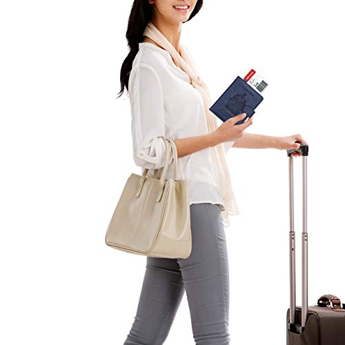 WALNEW RFID Blocking Passport Holder Travel Wallet Cover Case