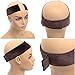 Elastic Lace Wig Grip Band- No Slip Adjustable Velvet Wigrip Headband, Stretched Edge Saver Wig Hair Grip Head Band to Keep Wig Secured and Prevent Headache (Brown)