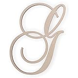 Jess and Jessica Wooden Letter G, Wooden Monogram Wall Hanging, Large Wooden Letters, Cursive Wood Letter