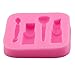KALAIEN Mini Lipstick Baking Fondant Cake Decorating Makeup Cosmetic Silicone Mold Chocolate Baking Mould 2.3