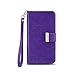 Motorola Droid Turbo 2 Case - IZENGATE [Classic Series] Wallet Cover PU Leather Flip Folio with Stand (Purple)