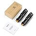 Albrillo Led Bright Mini Flashlight with Zoomable Function and 3 Modes, Pocket Powerful Tactical Flashlights, 300lm Water Resistant Torch For Camping Hiking, Pack of 2