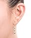 14K Yellow Gold White Cultured Freshwater Pearl Trio Dangle Drop Earrings