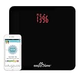 Easy@Home Deluxe Bluetooth Digital Weight and BMI Smart Scale with App for iOS and Android devices and with iOS Health App Support and Stylish LED display, EBW-102