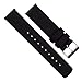 21mm Black - Barton Quick Release - Top Grain Leather Watch Band Strap