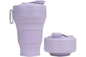 Collapsible Camping Cup with Straw Silicone Folding Coffee Cup Sport Bottle Portable Travel Outdoor Car 600ml 20oz