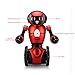 Wltoys Intelligent Two Wheels Balance RC Robot Toy with Dance Music Avoidance Human-computer Interaction Mode for Children Kids as a Gift Red
