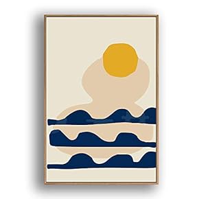 Framed Canvas Wall Art for Living Room, Bedroom Illustration Canvas Prints for Modern Home Decoration Ready to Hang - 16"x24" inches