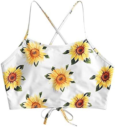 zaful sunflower tankini