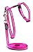 Rogz Reflective Nylon Cat Leash and Harness Combination Set, escape proof for walking and fully adjustable to fit most breeds, Pink