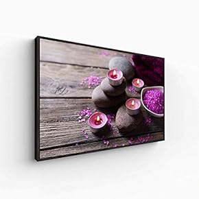 Floating Framed Canvas Wall Art for Living Room, Bedroom Spa Theme Canvas Prints for Home Decoration Ready to Hang - 16x24 inches
