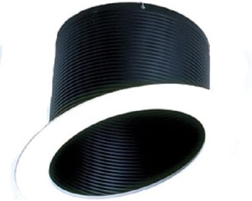 Cost Less Lighting 6" Inch Sloped Recessed Trim - Black Sloped Stepped Baffle for Ceiling Can Light