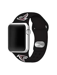 Affinity Bands Atlanta Falcons   Correa de silicona para Apple Watch, color negro