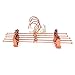 30Pack Koobay 35cm Shiny Metal Rose Copper Gold Clips Pants Hangers Trousers Skirt Hang Rack with Swivel Hook