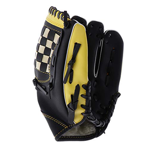 LoveinDIY PU Leather Teeball Glove Left Handed Youth Kids Adults Baseball Mitt Mitten Softball