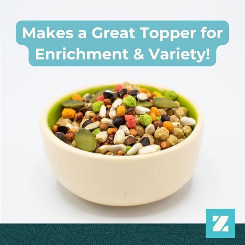 ZUPREEM SENSIBLE SEED BIRD FOOD, COCKATIEL, LOVEBIRD, QUAKER, SMALL CONURE, SEED AND PELLET BLEND FOR MEDIUM BIRDS, FOOD MIXER TOPPER, ENRICHING VARIETY, MADE IN THE USA, (M, 2 LBS)