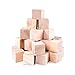 Unfinished Wood Blocks Cubes for Arts & Crafts Toy Projects, Mini Baby Size Puzzle Making Set (24 Pieces)