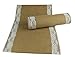COTTON CRAFT Jute Table Runner - 2 Pack Natural Burlap White Lace Trim XL Tablerunners - Harvest Autumn Fall Thanksgiving Holiday Christmas Festive Party Farmhouse Dining Kitchen Tabletop -12x108 in