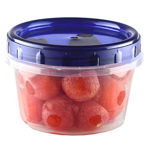 Clear Plastic Food Containers 16 oz With ScrewOn Lids 5 Pack, Great