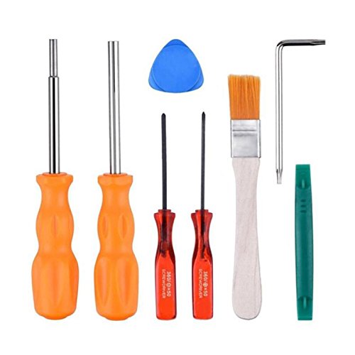 HATOLY 8pcs Repair Full Tools Disassembly Screwdriver Kit Game Bit Set for Switch