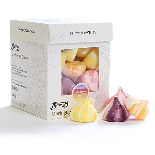 Flower and White Meringue Drops - Rainbow Fruit 100 grams