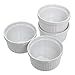 (Set of 4) 4 oz. Porcelain Ramekins, White, Bakeware, Souffle Cups Dishes, Creme Brulee, Pudding, Custard Cups, Desserts, by California Home Goods