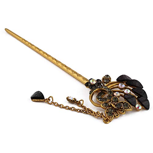 cici store Bride Hairpins Floral Classical Vintage Jewelry Headdress Wedding Ancient Sticks - Thumbnail 5