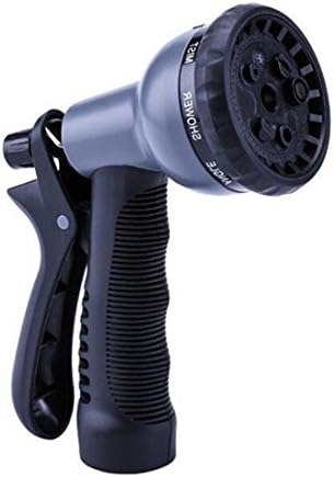 Garden Hose Nozzle 8 Pattern Spray Gun for Flexible Expanding Hose, High Pressure Hand Sprayer Plastic Watering Nozzle for Planting Car Wash