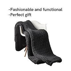 YnM Weighted Blanket, Handmade Chunky Yarn Knitted