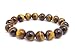 Antiquity Sian Art 8 mm Tiger Eye Beads Stretch Bracelet with Charm Jewelry Bracelet Free Zoom