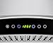 AKDY 30 in. Convertible Wall Mount Range Hood in Black Painted Stainless Steel with Tempered Glass and Remote Control