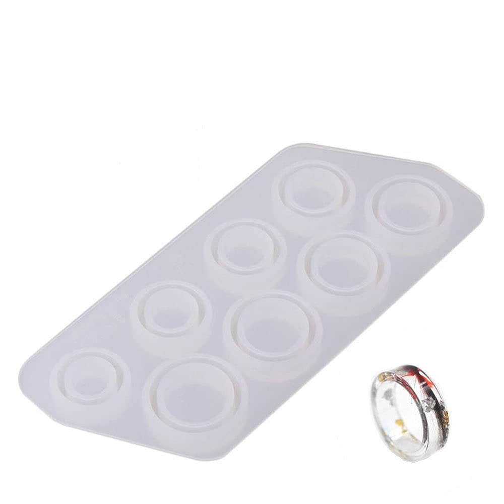 MZY1188 1PCS Flat Rings Mold- Handmade DIY Making Ring Jewelry Silicone Mold，Ring/Pendant Mould Jewelry Making Silicone Mold DIY Jewelry accessory