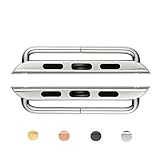 Mifa Clasp Buckle Strap Adapter Lugs Adapters Connector with Pentalobe Screwdriver for Apple Watch Series 1 2 3, 38mm - Stainless Steel