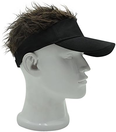 OBERORA Novelty Sun Cap Wig Peaked Adjustable Baseball Hat with Spiked Hairs