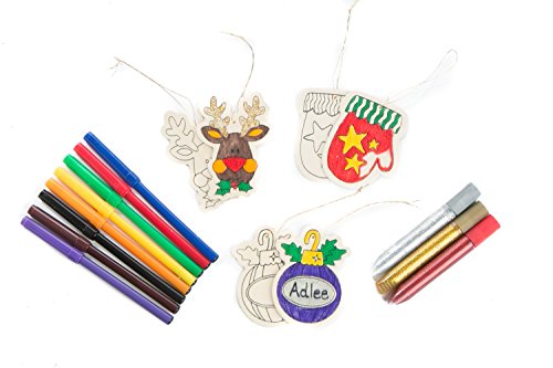 Kid Friendly Decorate Your Own Holiday Ornament Crafting Kit Makes 30 Ornaments