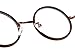 Agstum Vintage Retro Small Round Optical Eyeglass Frame with Spring Hinge (Coffee, 40mm)
