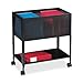 Lorell Mesh Rolling File, 12-1/2 by 25 by 28-1/4-Inch, Black