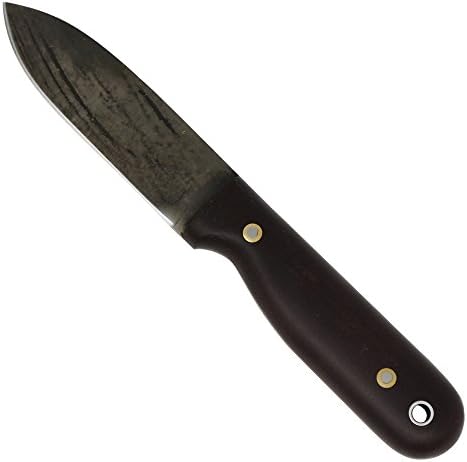 LT Wright Handcrafted Knives Bushcrafter, Convex, HC 1075, Double Red Handle