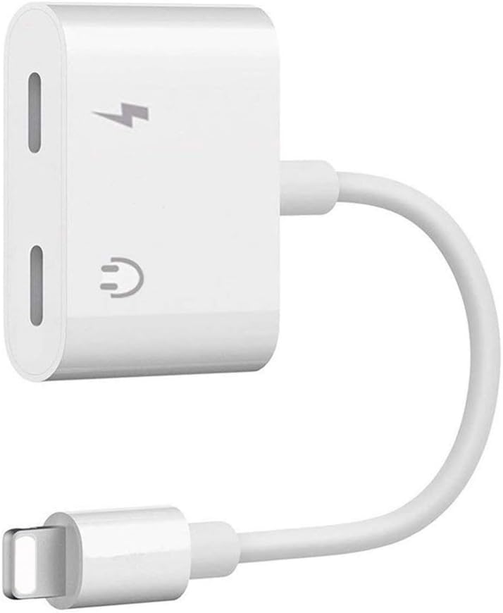 Headphone jack adapter for iphone 11 Adapter splitter charger and headphones for iPhone Earphone dongle Compatible with iPhone 11/XR/XS/X/7/8 Audio & Charger & Call & sync Cable Support All iOS System
