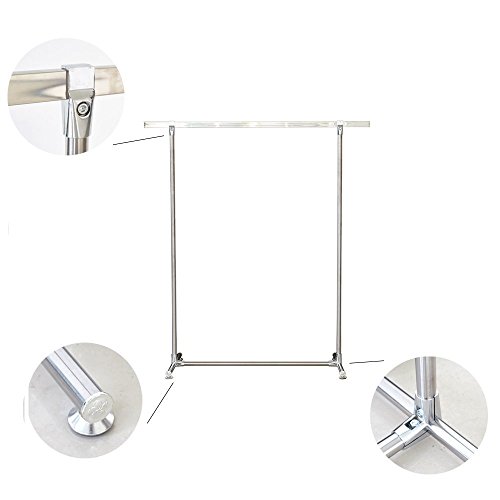 KARMAS PRODUCT Heavy Duty Stainless Steel Clothing Garment Rack Single Rail Free Standing Hanging Rack,Aluminium Alloy