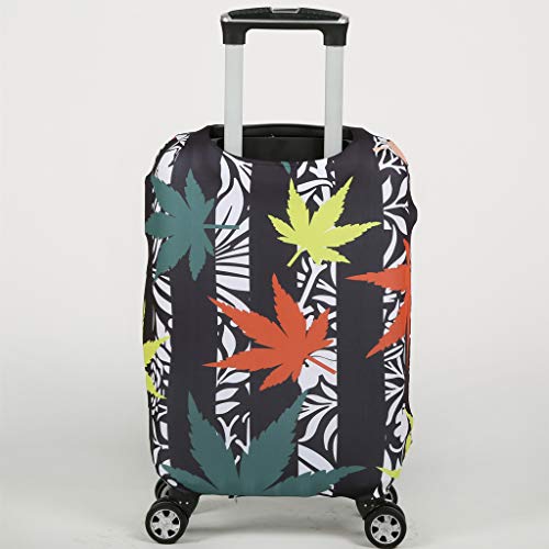 Fvstar Marijuana leaves Washable Travel Luggage Cover Spandex Suitcase Cove Protector Baggage Covers