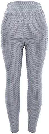 gnrjgs Ruched Butt Lifting Leggings High Waisted Tummy Control Slimming Booty Pants Fluorescent Color