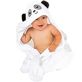 Panda Hooded Baby Towel | 100% Organic Bamboo | Cute Animal Design Great for Boys and Girls | Extra Soft and Thick for Infant, Toddler, Newborn and Kids use at Bath Time, Beach and Pool