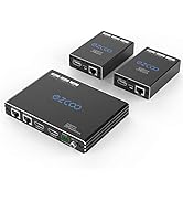 4K HDMI Splitter Extender 1x2 Over cat5/6, 4K 60Hz (4:4:4 8bit) Extender Over Ethernet up to 50m/...