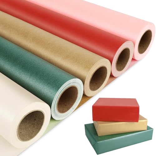 NESCCI Matte Wrapping Paper 5 Rolls