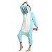 Adult Unisex Flannel Unicorn Animal Onesies Pajamas Kigurumi OnePiece Cosplay Costume (S, Blue)