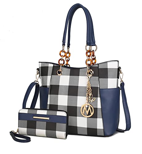 MKF Collection Tote Bag for Women, Handbag Set with Wallet-Top-Handle- Vegan Leather Purse