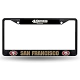 San Francisco 49ers Black Metal License Plate Frame
