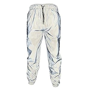 NewL Reflective Trousers Men Running Dance Cycling Fluorescent Pants