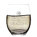 Treasure Trades 16 Ounce Mother of Dragons Wine Glass, Etched Clear